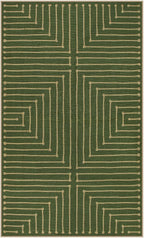 Lahome Green 3x5 Outdoor Rug for Entryway, Rhombus Easy Jute Frotn Porch Rug | - Image 7