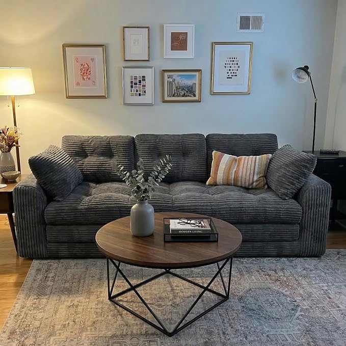 Homkdom 3 Seater Boneless Couch - Image 6
