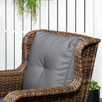 Outsunny 4 Piece PE Rattan Outdoor Patio Furniture Set, Wicker Conversation Set - Image 8