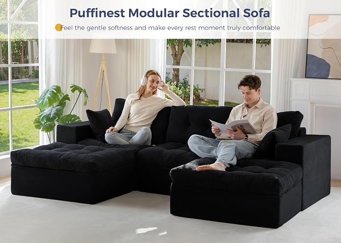 MAXYOYO 104" U Shaped Modular Sectional Sofa - Image 8