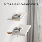 Dreamland 40" Floating Shelves for Wall, Wall-Mounted Shelves for Bedroom - Image 3