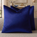 GIGIZAZA Royal Blue Velvet Throw Pillow Covers 18x18 Pack of 2 | Decorative by GIGIZAZAFocusingonhomedecoration