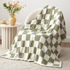 EXQ Home Checkered Throw Blanket, Knitted Blanket by EXQHomeTexitleCoLtd