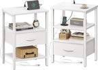 SUPERJARE Nightstand Set of 2, Bed Side Tables by SUPERJARE
