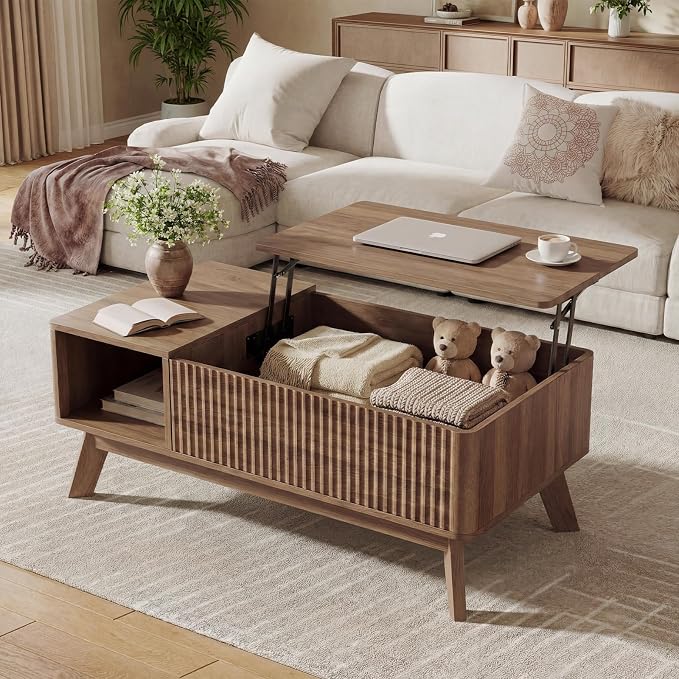 Wood Lift Top Coffee Table - Image 8