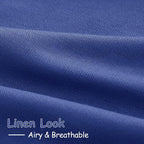 Classic Blue Linen Curtains 72 Inch Length - Image 5