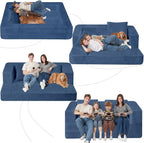 Futon Sofa Bed with Pillow, 3-in-1 Sleeper Sofa Bed with Removable Cover - Image 9