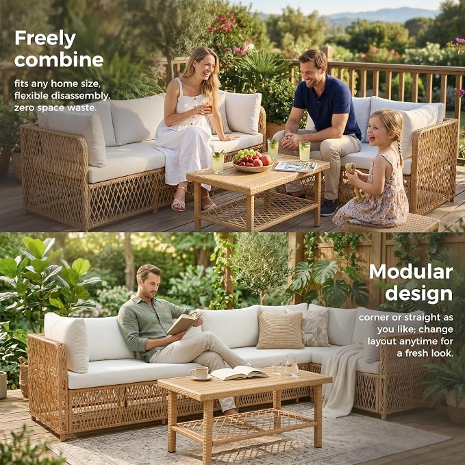 ABCASA Outdoor Patio Sectional Furniture Set - Image 6