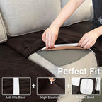 ANARACHON Leather Look Couch Cushion Covers Sofa Seat Slipcovers Sets Couches - Image 4
