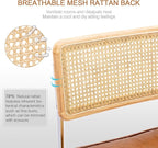 Zesthouse Natural Rattan Dining Chairs Set of 4, Modern Dining Room Chairs - Image 4