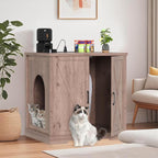 Heybly 34.5" Litter Box Enclosure, Large Robot Cabinet - Image 9