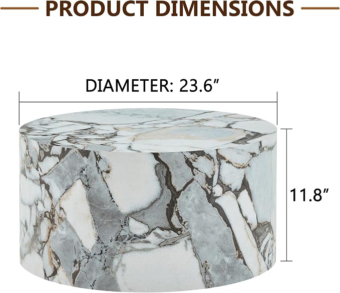 23.6'' Modern Round Coffee Table - Image 2