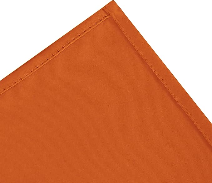 Orange Blackout Curtains 66 x 63 Inch Length/Set of 2 Curtain Panels/Thermal - Image 8