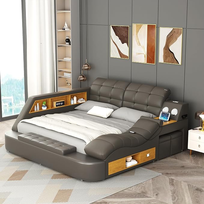 AF ARTISAN FURNITURE Queen Size Smart Multifuncional Bed Frame by AFARTISANFURNITURE