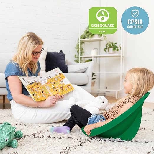 ECR4Kids Plastic Leaf Scoop Floor Rocker Seat, Classroom Furniture - Image 6