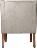 HomePop Swoop Arm Accent Chair, Velvet Grey - Image 11