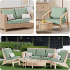8Pcs Outdoor Cushion Covers, Stretch Patio Furniture Couch Chair Slipcovers | - Image 9