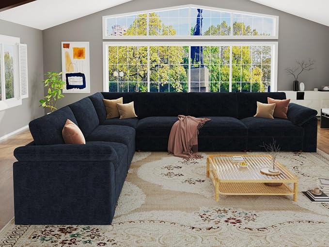 EASE MOOSE Oversized L Shape Sectional Couch, Extra Large Deep seat Gray - Image 4