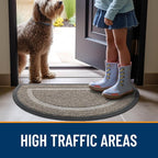OLANLY Half Circle Front Door Mat Outside 47x23 All-Season Rubber Doormat | - Image 6