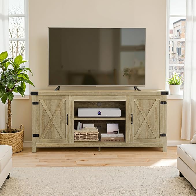 YESHOMY Modern Farmhouse TV Stand - Image 3