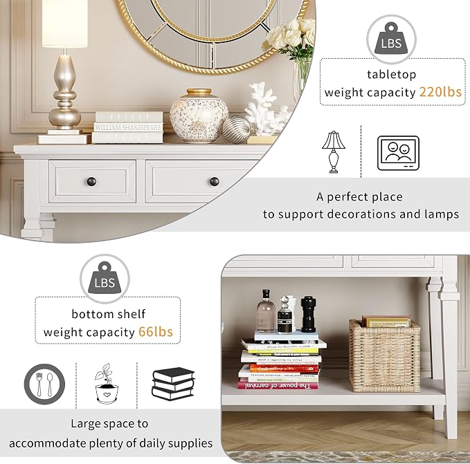 Harper & Bright Designs TREXM Classic Retro Style Console Table - Image 7