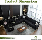 150.4" Large Sectional Couches for Living Room, 8 Seater L Shaped Modular - Image 2