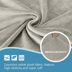 HDCAXKJ Corner Sectional Couch Covers Velvet Stretch L Shape Sofa Cover Soft - Image 3