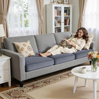 Hokway Velvet Couch Cushion Covers Water Resistant Seat Covers Stretch Sofa - Image 4