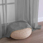 Chyhomenyc Charcoal Grey Sheer Curtains 96 Inches Long 2 Panels, Light - Image 8
