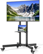 Heavy-Duty Rolling TV Stand for 32–85" Screens — Supports 187 lbs, Stable by ECOTINY