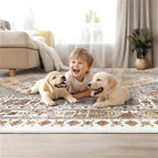 Area Rugs 5x7 Washable Rugs for Living Room, Ultra-Thin Soft Floral Vintage - Image 9