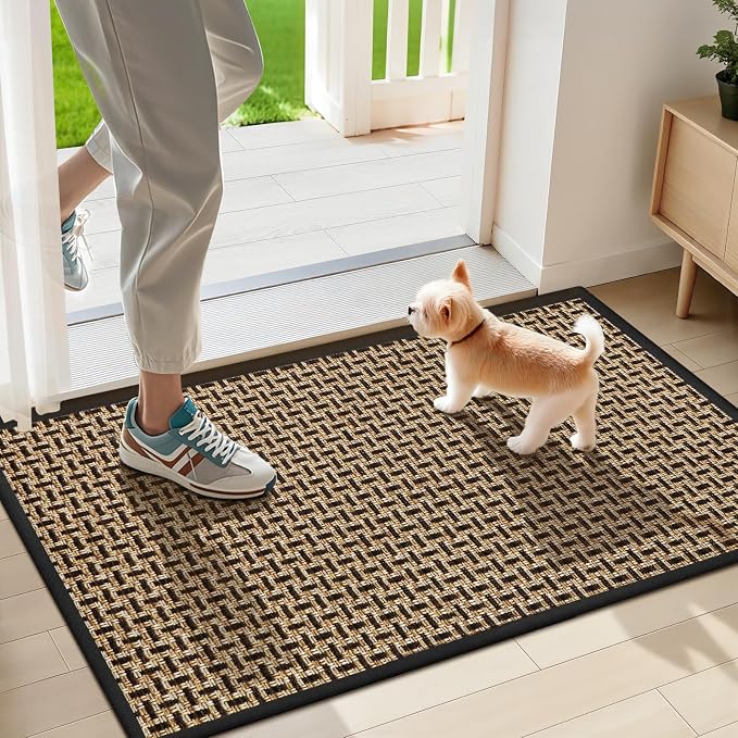 Door Mat Indoor Entrance 17"x29", Absorbent Indoor Door Mat, Non Slip Rubber by LEKEEPGO