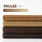MIULEE Fall Corduroy Decorative Throw Pillow Covers Camel Brown 20x20 | Set of 4 - Image 7