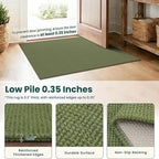 KOZYFLY Woven 2x5 Entry Runner Rug, Washable Runners - Image 5