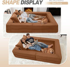 Futon Sofa Bed with Pillow, 3-in-1 Sleeper Sofa Bed with Removable Cover - Image 5