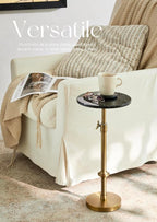 Adjustable-Height Marble Drink Table - Image 5