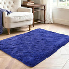 3x5 Royal Blue Fluffy Soft Area Rug Non-Slip - Image 3