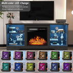 PRETZI Fireplace TV Stand with 18" Fireplace Up to 65" TVs, TV Media Console - Image 3