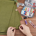 59.06 Inch Sage Green Linen Embroidery Fabric Needlework Cloth Soild Fabric - Image 3