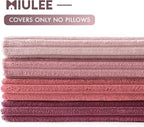 MIULEE Soft Corduroy Decorative Throw Pillow Covers Purple Pink 18x18 | Set of 4 - Image 6