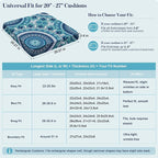 8Pcs Patio Cushion Covers Stretch Outdoor Furniture Protector Slipcovers | - Image 3