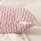 Set of 4 Light Pink Decorative Throw Pillow Covers 26x26 Inch Corduroy Pillow - Image 4
