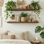 Dreamland 48 inch Floating Shelves, Rustic Wood Floating Wall Shelf - Image 6