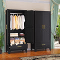 GAIOUS Steel Armoire Wardrobe Closet, 1 Adjustable Shelf and 1 Drawers by GAIOUS