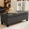 YESHOMY 47 Inches Ottoman with Storage, Storage Bench with Legs, Ottomans by SearchallYESHOMY