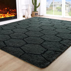 Noahas 5x7 Dark Grey Fluffy Soft Area Rug Non-Slip by ModernHomeDecor