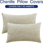 CaliTime Decorative Couch Throw Pillow Covers 26 X 16 Inches Light Taupe | Pack - Image 6