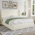 Allewie Full Size Lift Up Storage Bed, Chenille Fabric Upholstered, Modern - Image 7