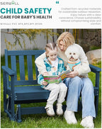 SERWALL Outdoor HDPE Glider Bench, All Weather Swinging Bench - Image 7