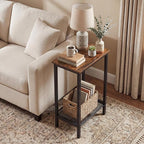 HOOBRO Tall Side Tables, Industrial End Telephone Tables - Image 4